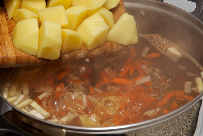 Варка картошки для супа