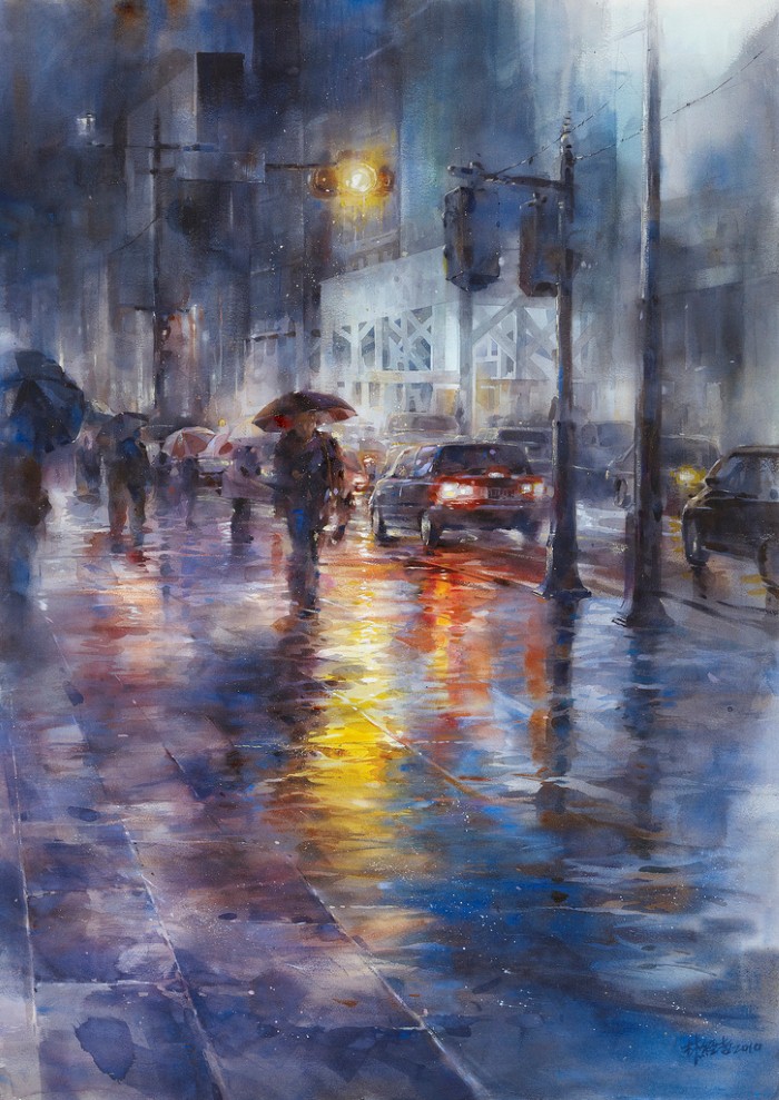 Улица в дождь